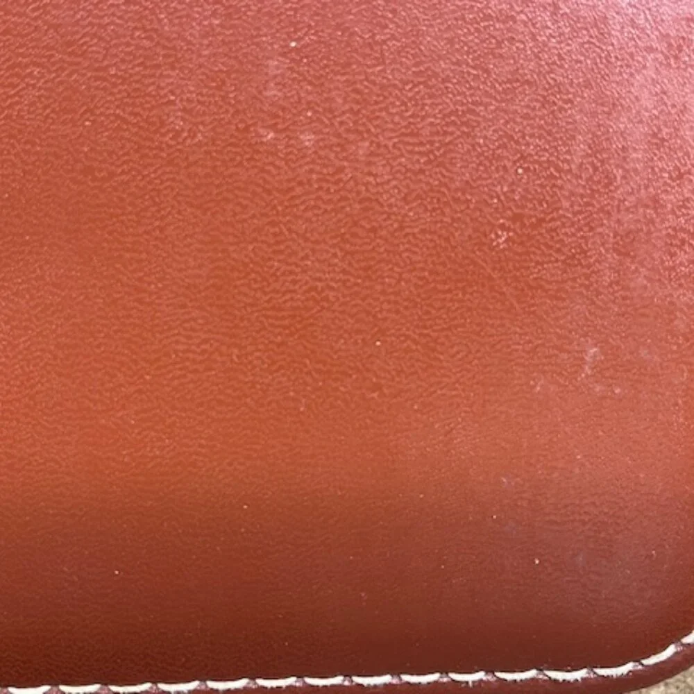 VTG Alfa Faux Leather Brown Toiletry Travel Accessory Zip Around Bag 8.5